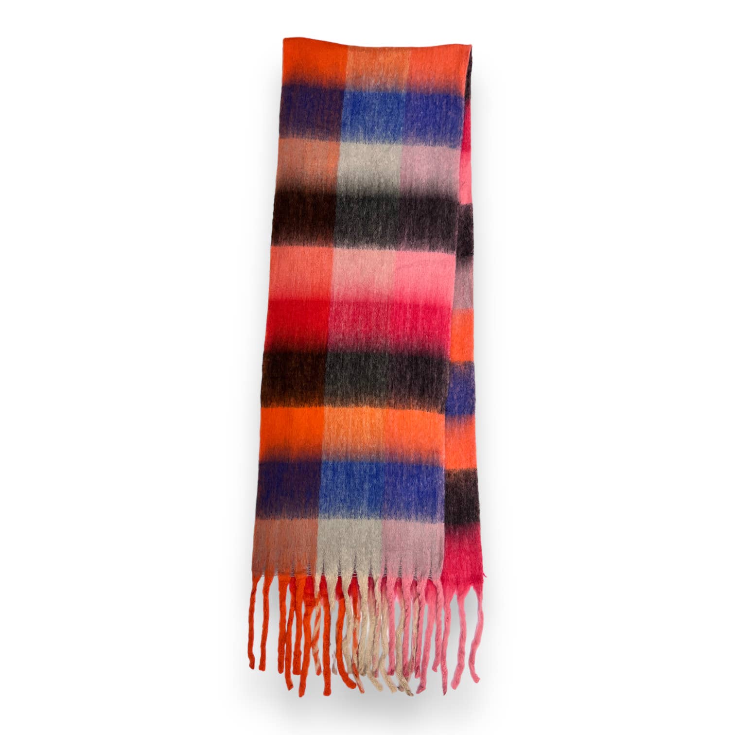 London Scarves - Vendita all'ingrosso Sciarpa - Donna - Sciarpa in morbido tessuto a quadri, 16 colori, rifinita con nappine39