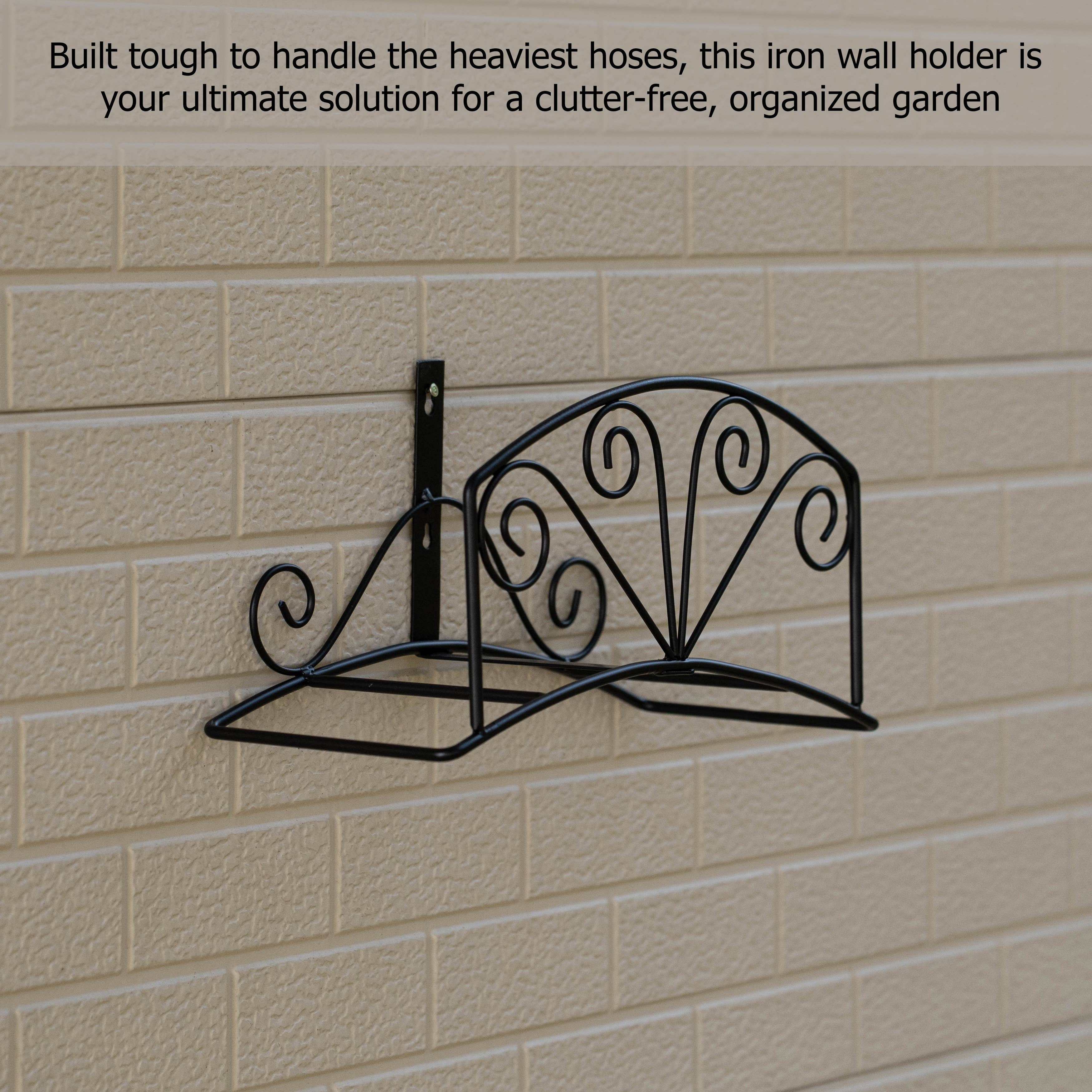 Quickway Imports - Wholesale Trellis - Metal Wall-Mount Hose Reel Heavy-Duty Water Hose Organizer7