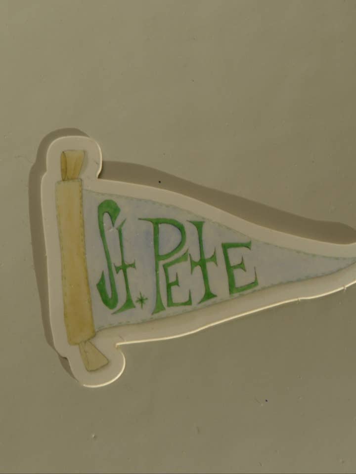St. Pete Flag Sticker for wholesale by Bear on Paper
