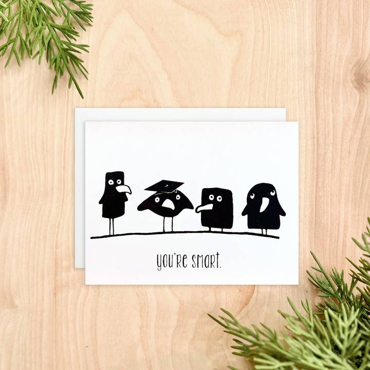 4 grappige Ravens Graduation Wenskaart voor wholesale door Printworthy