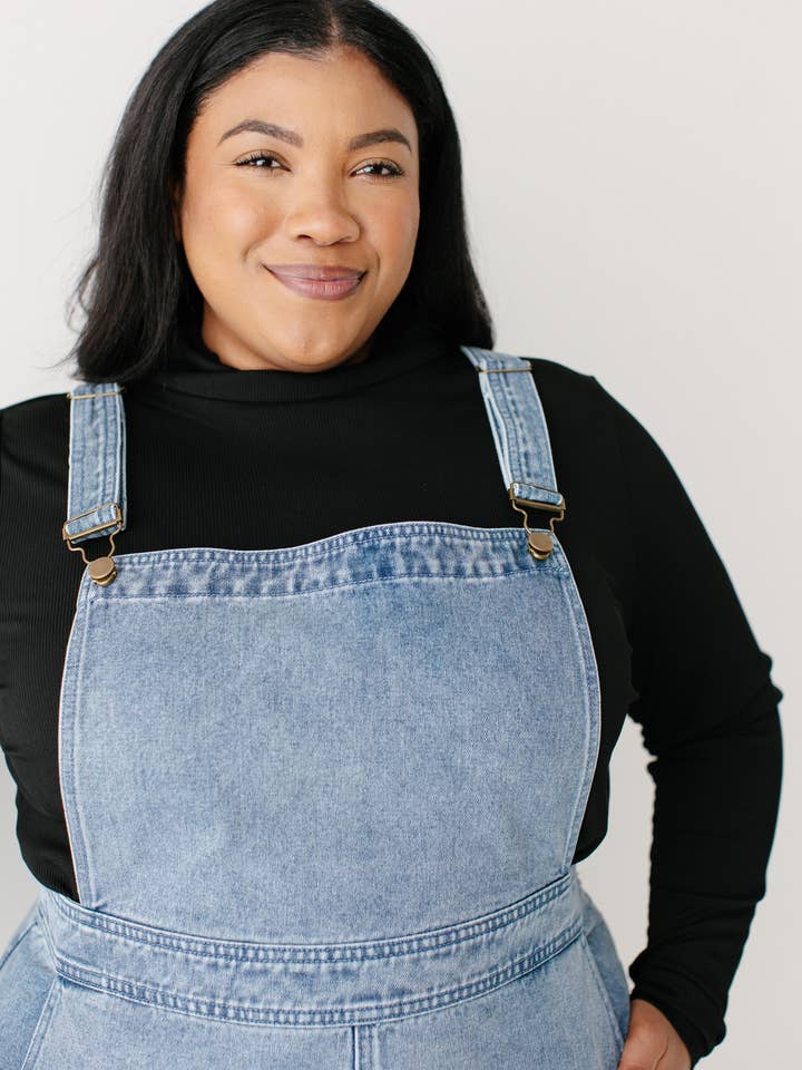 Vintage Wash 'Bailey' Denim Overall Dress for wholesale on Faire10