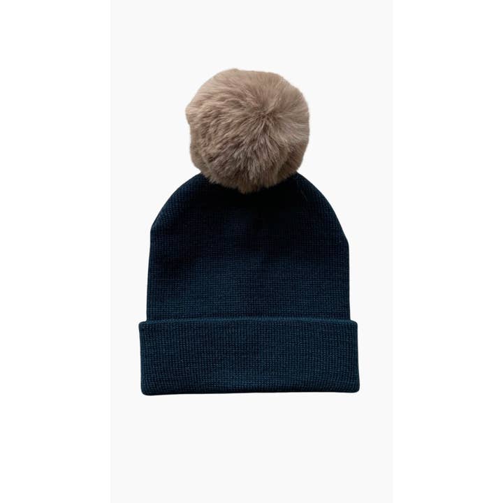 Himmelberg Baby - Wholesale Beanie - Kids - Single Pom Pom Baby/Kid's Navy Beanie Hat, 0 to 8 Years4