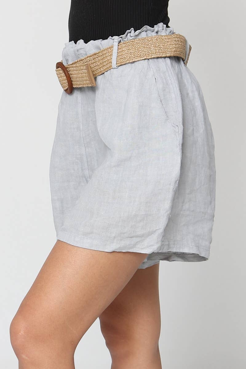 LÉA & LUC – wholesale Shorts – Dam – Shorts i 100 % linne med bälte REF. 505711