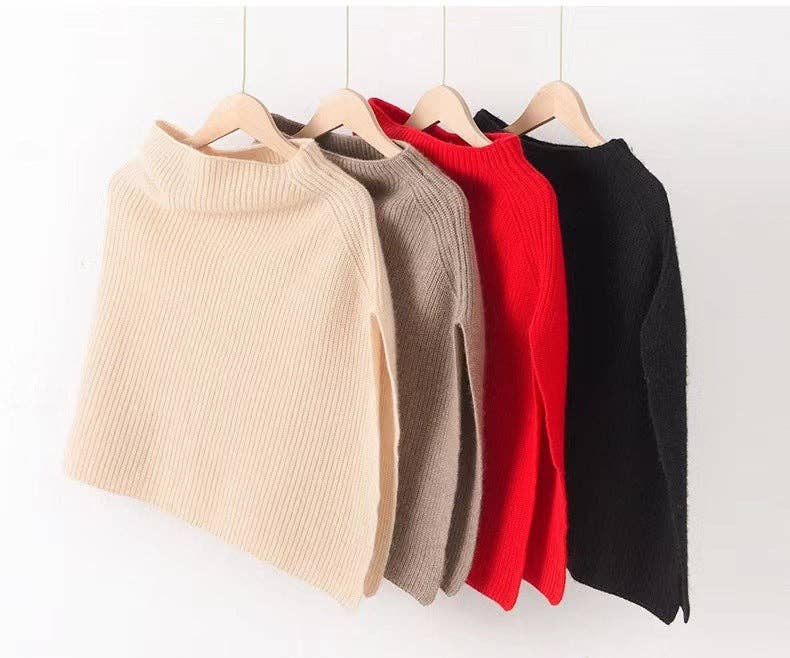 Dipped Shop - Vente Écharpe – femme - Écharpe châle tricotée de couleur unie fendue sur le côté DPS16116