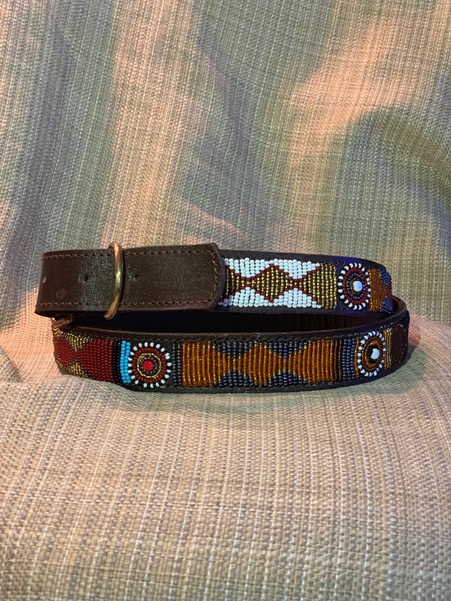 Her Best Foot Forward – coleira - Gato e cão por atacado – Coleira Savanna com miçangas artesanais Maasai1