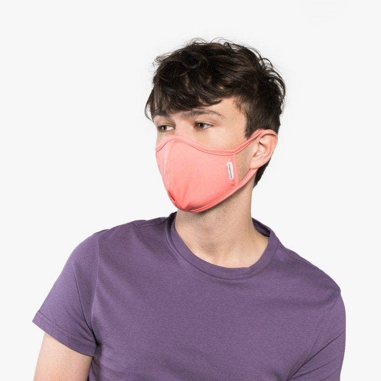 MakMask - Wholesale Protective Face Mask/Shield - Bright Salmon Mask4