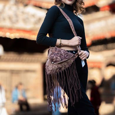 Earth Divas - Wholesale Crossbody Bag - Women's - Triangle Boho Shoulder Bag | Stonewashed Cotton | Handmade5