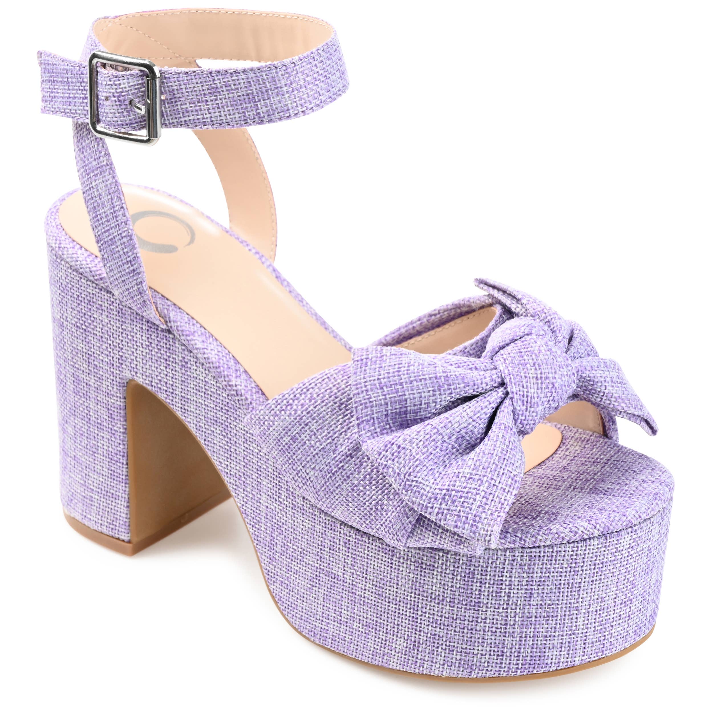 Journee - Wholesale Platform Heels - Women's - Zenni Block Heeled Sandals In Fabric8