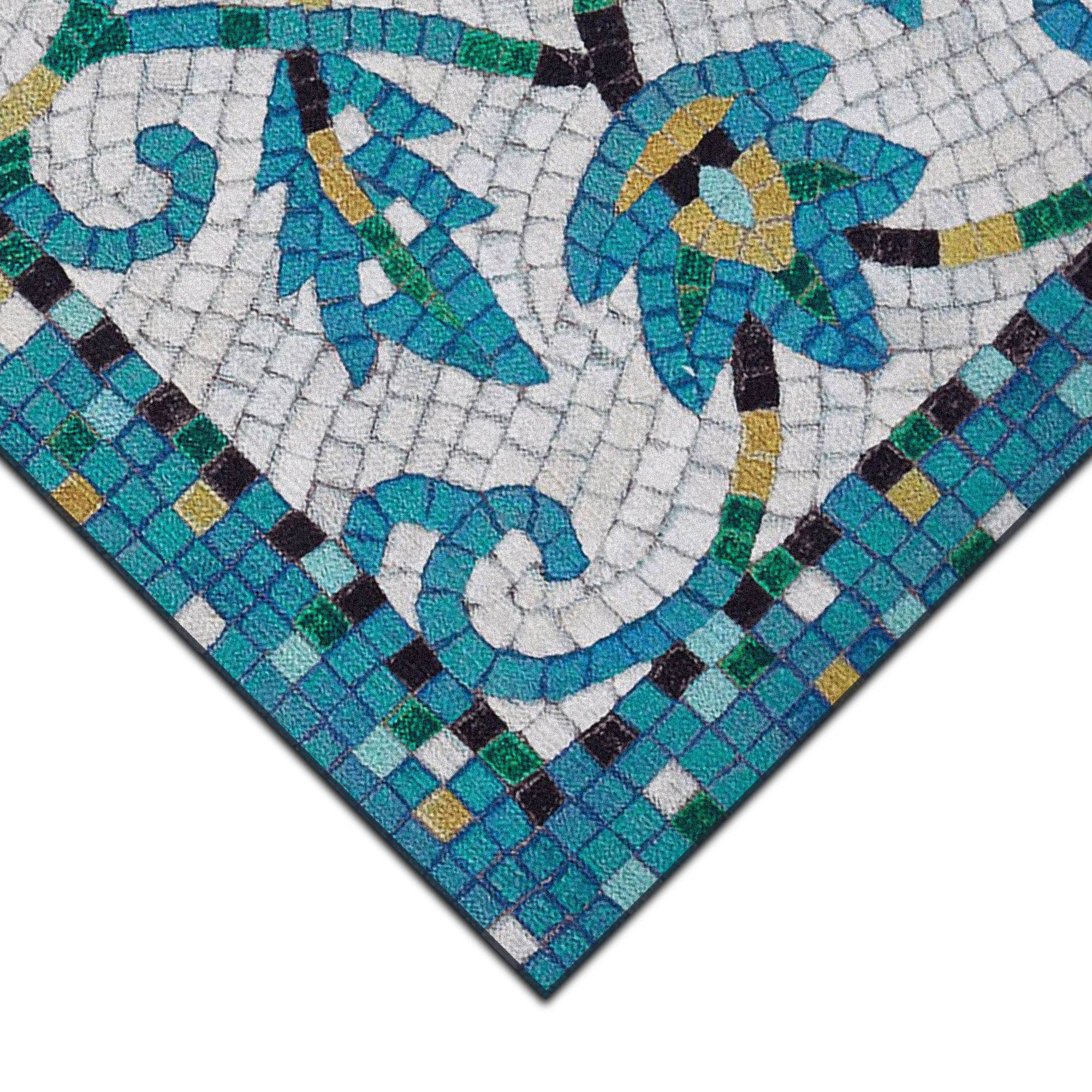 Azuurblauw Visions IV Palazzo vloerkleed voor binnen en buiten, azuurblauw voor groothandel op Faire1