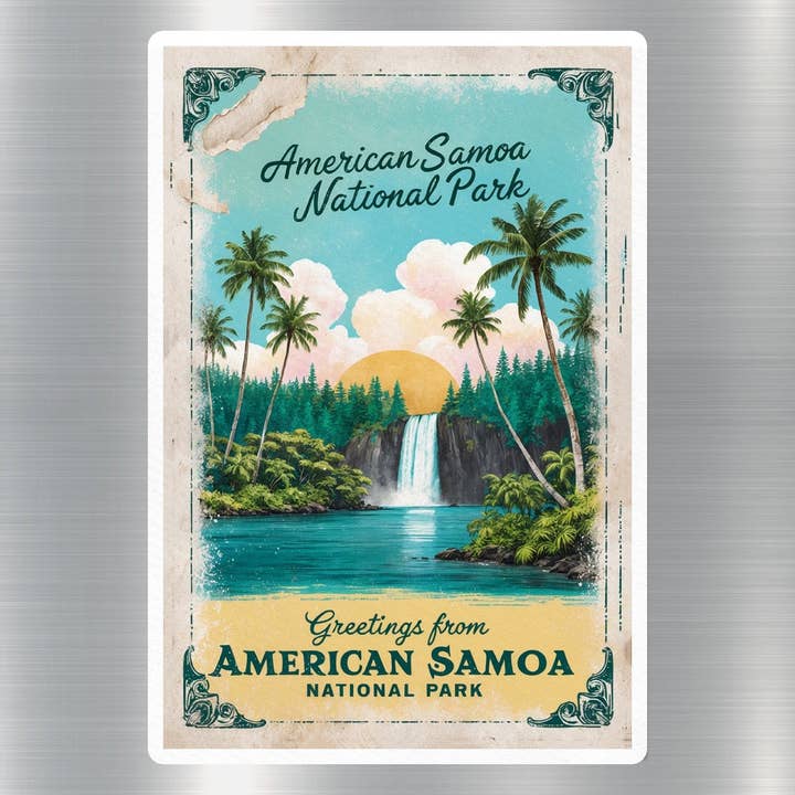 Vintage American Samoa National Park Sticker for wholesale by GraffMerch.com
