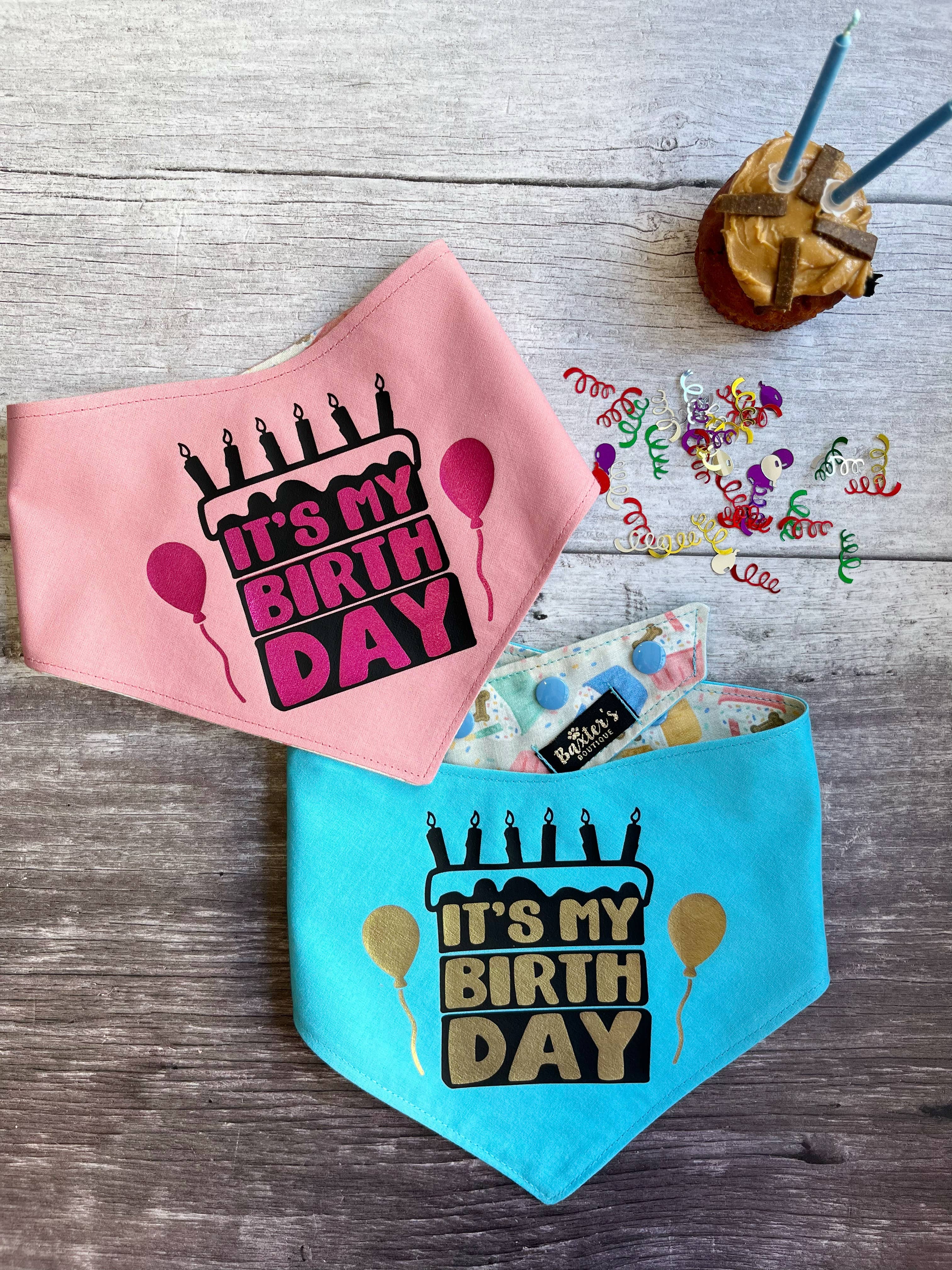 Baxter's Boutique – wholesale Pet bandana – Dog – Bandana | Birthday Pupcakes / It's My Birthday3