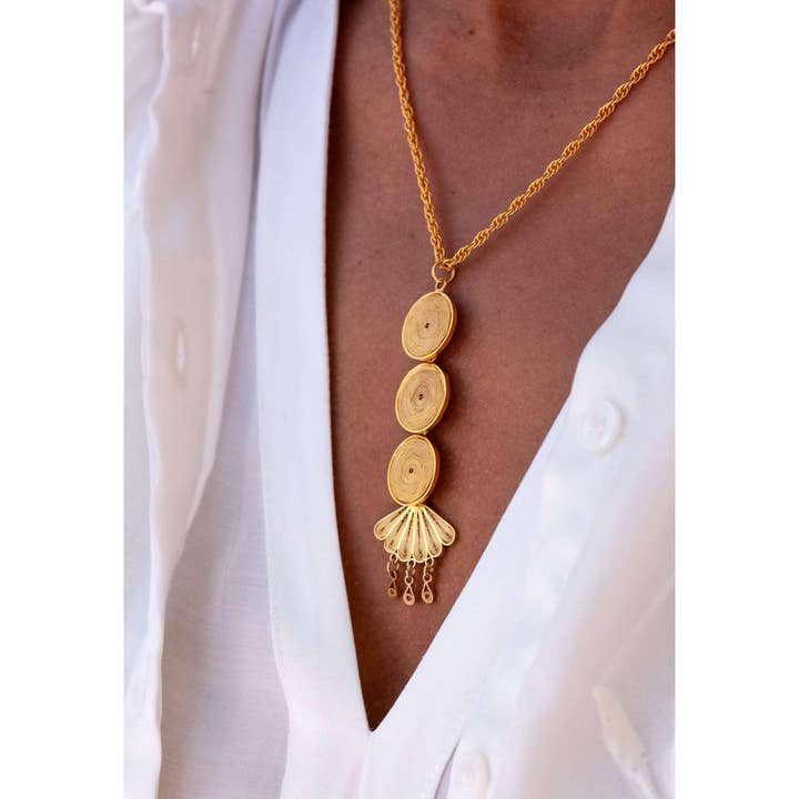 LOTUS NECKLACE for wholesale by OH VOILA JEWELRY