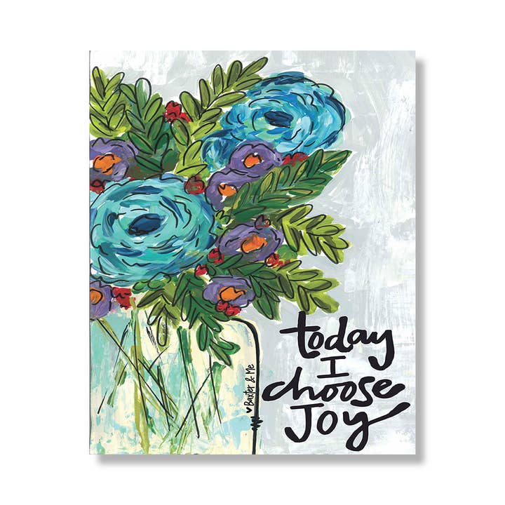 Baxter & Me - Wholesale Art Print - Today I Choose - Wrapped Canvas