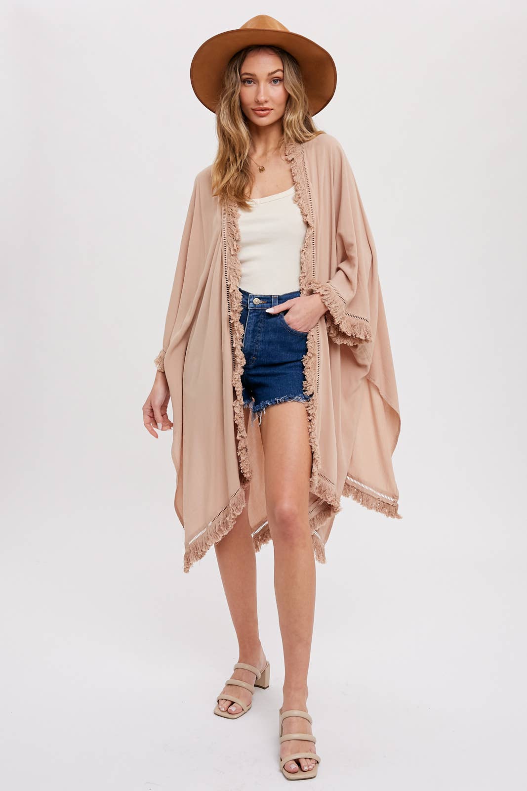 Bluivy - Vente Kimono – femme - kimono ample avec franges19