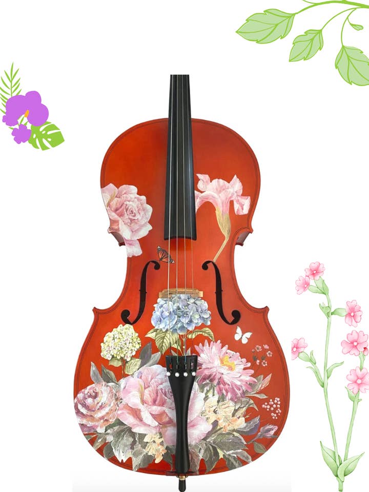 Floral Garden Cello Outfit for wholesale by Rozanna's Violin