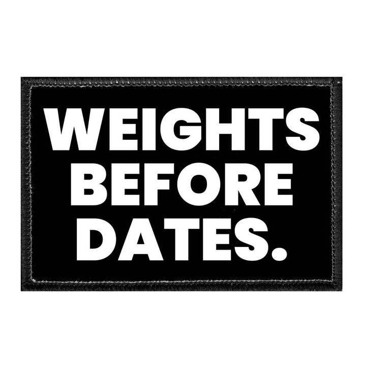 Gewichte vor Datumsangaben. - Abnehmbarer Patch für den Großhandel von Pull Patch