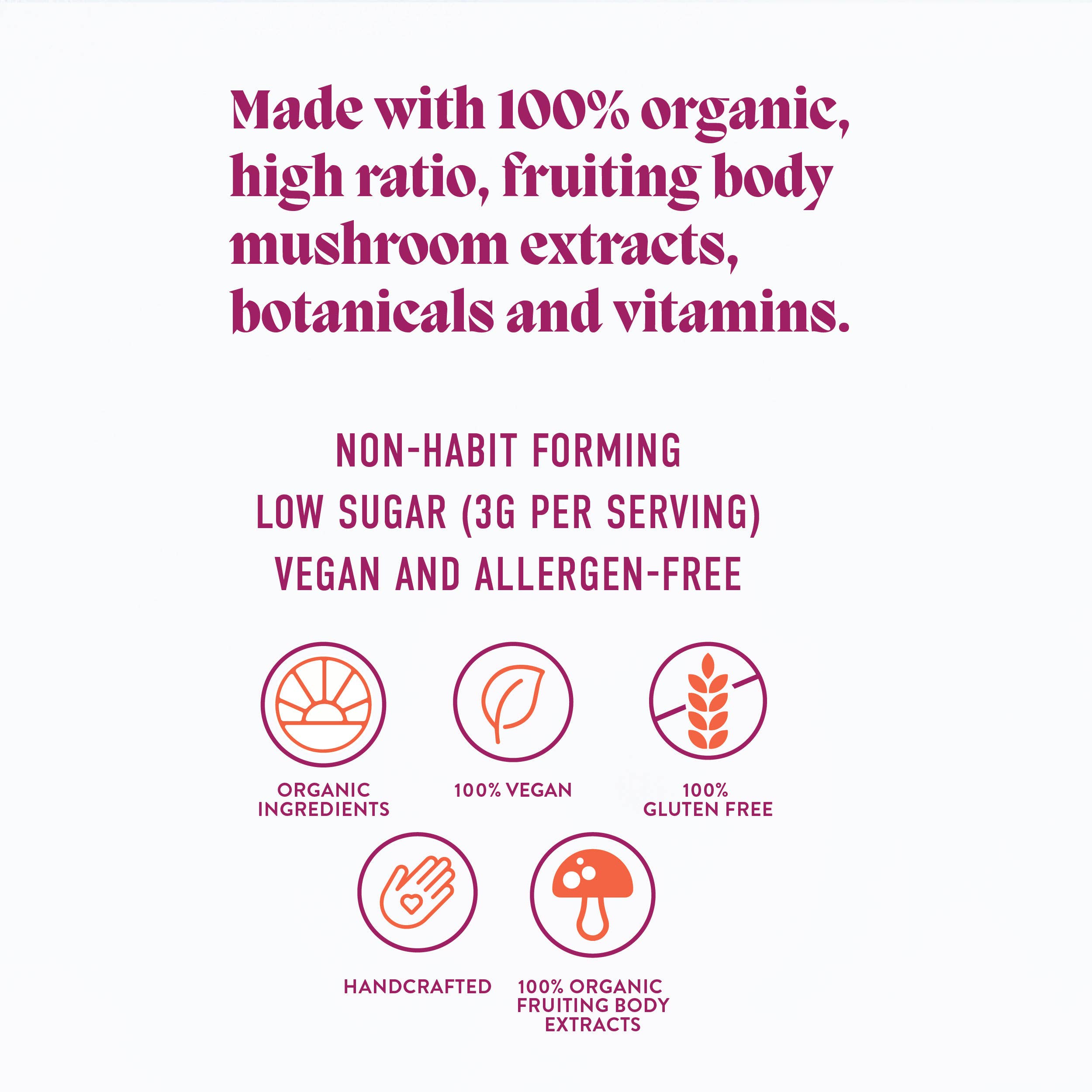 Microjoy - Wholesale Oral Supplement/Vitamin - Elevate Mushroom Gummies (30) / Vegan Supplement / Mood2