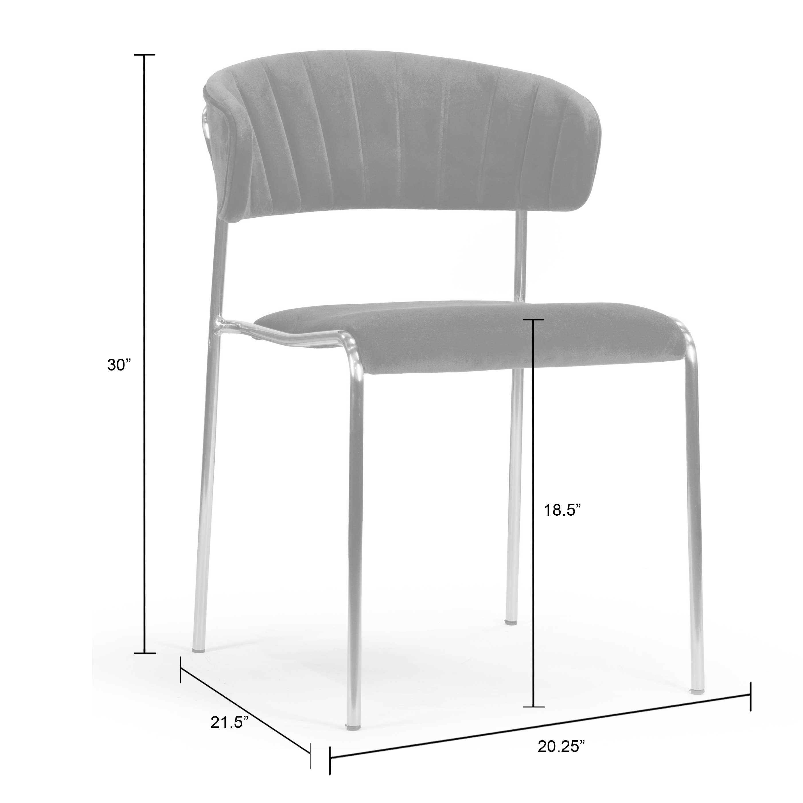 Glamour Home - Wholesale Chair - Set of 2 Andre Velvet Dining Chairs with Golden Legs8