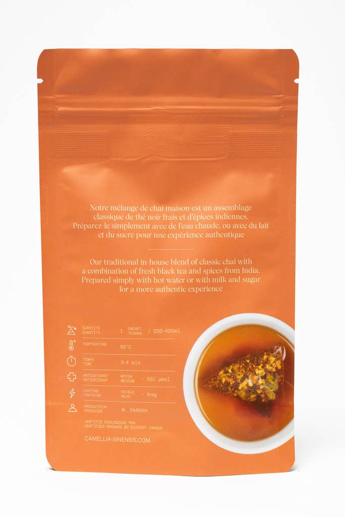 Camellia Sinensis - Wholesale Tea Bags - Chai Camellia Organic (15 Teabags Bag)1