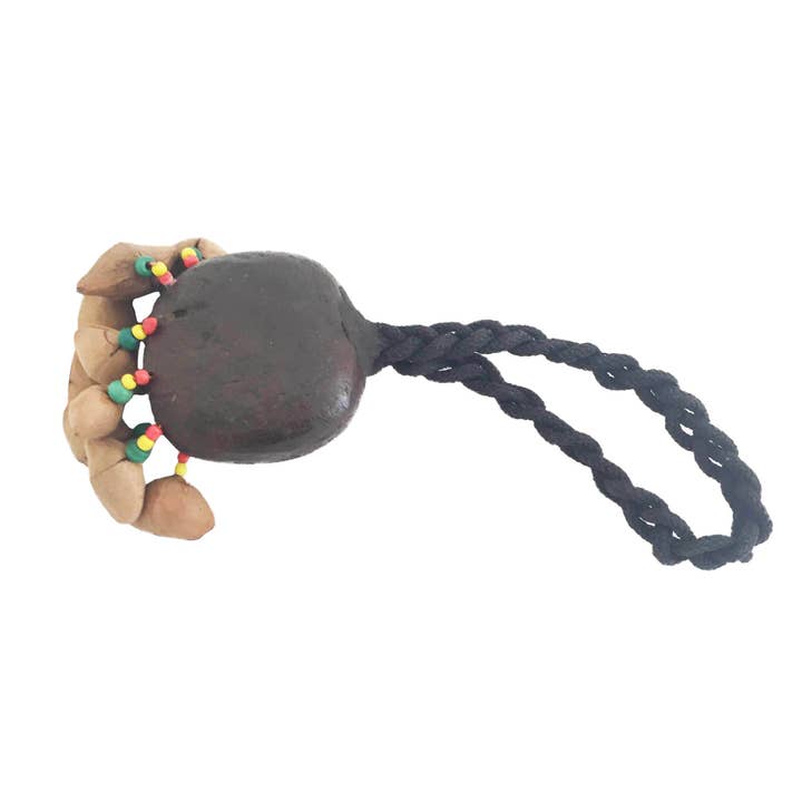 Bamboo Shaker Hand Crafted Chestnut Seed Maraca Rattle for wholesale by OMA - Eclectic Home