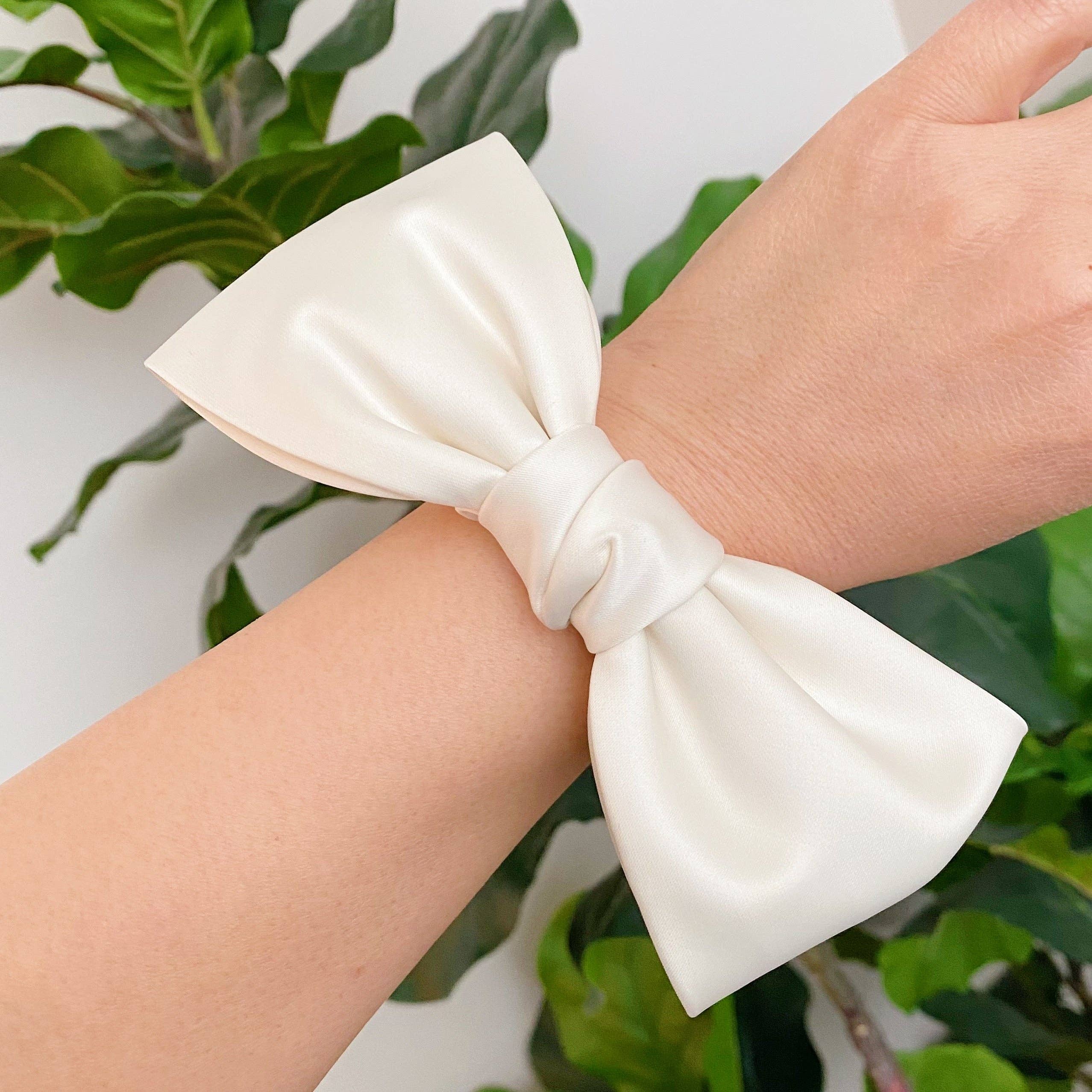 Ellison+Young - Wholesale Scrunchie - Women's - Satin Bow Tie Hair Scrunch2