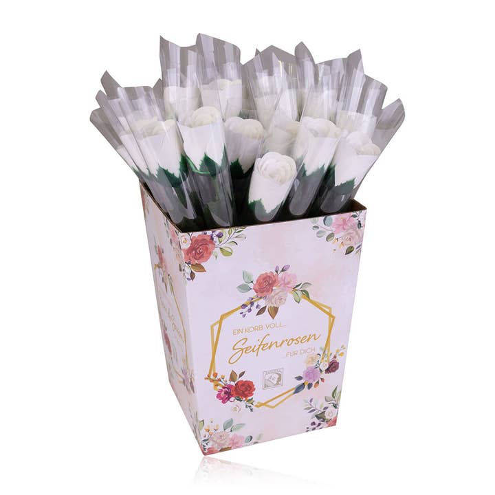 Rosas de baño en exhibición, 24 piezas, rosas de jabón/flores de baño para venta al por mayor de Accentra