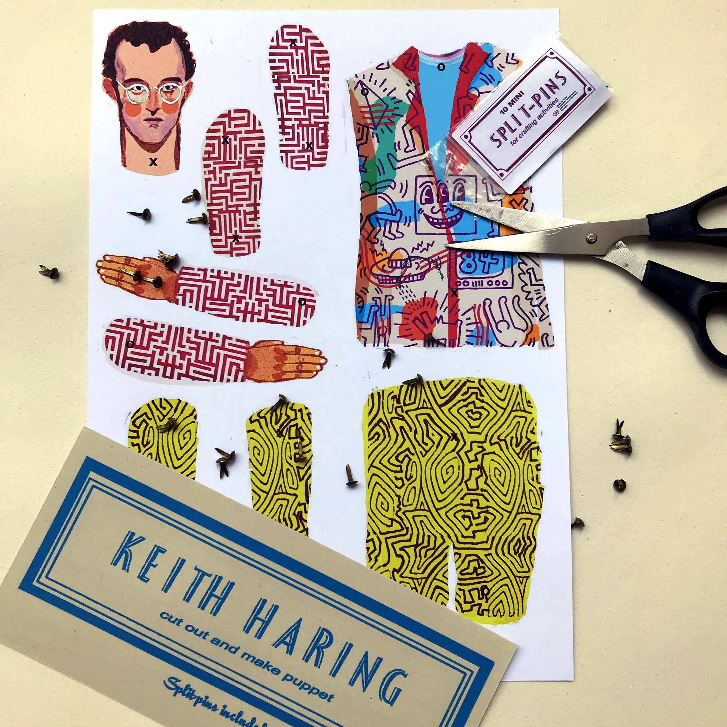 wini-tapp – wholesale DIY craft kit – Keith Haring Cut and Make Puppet2