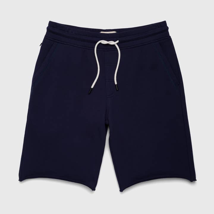 Sailor drawstring raw hem French Terry 5 pocket short for wholesale by SURFSIDESUPPLY