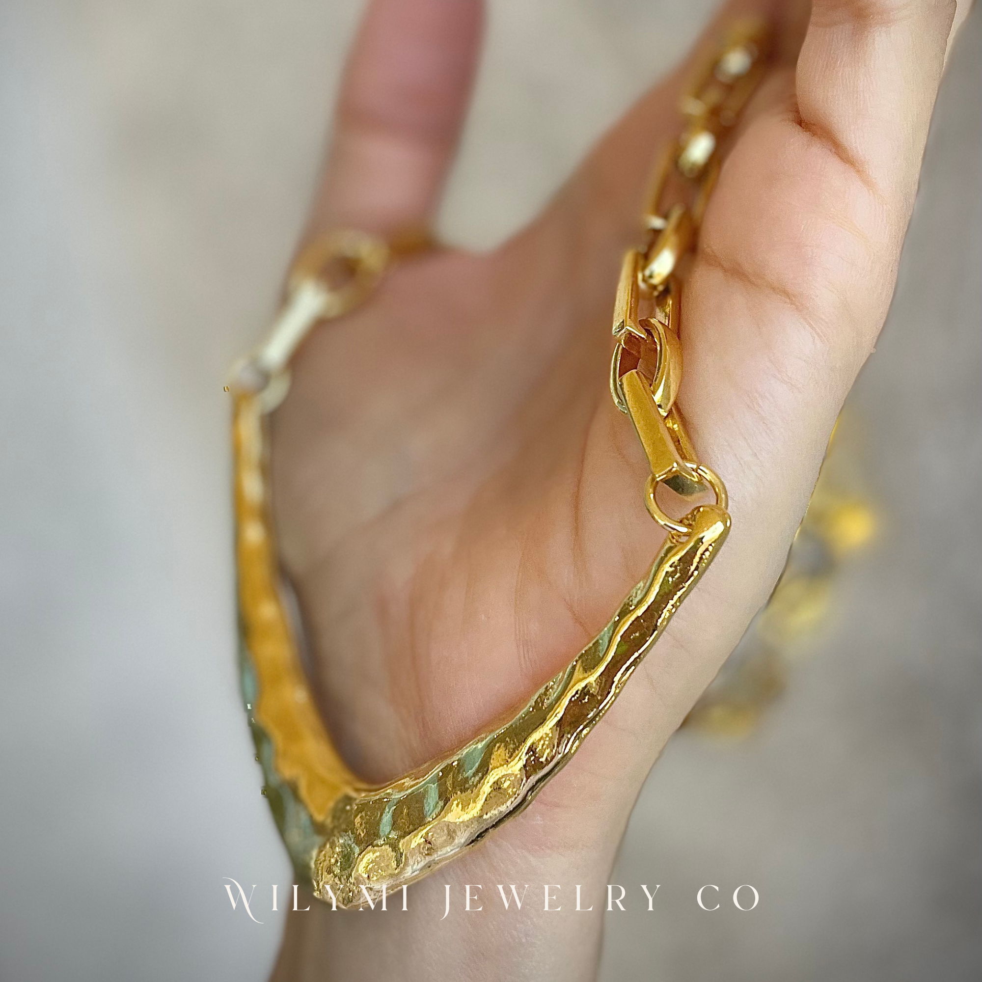WILYMI Jewelry Co - Wholesale Link & Chain Necklace - Anchor Necklace | 24k Gold Filled | Custom Length4