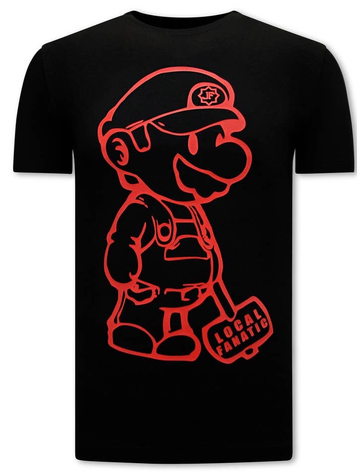 T-shirt Herr - Tecknad Wario för wholesale av Local Fanatic