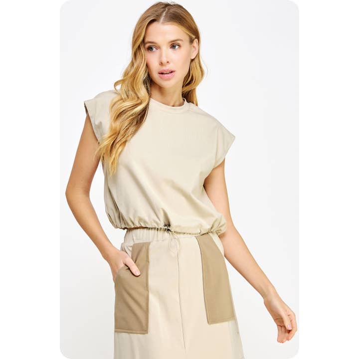 Strut & Bolt - Vente Haut en maille – femme - T-shirt à capuchon en tricot avec cordon4