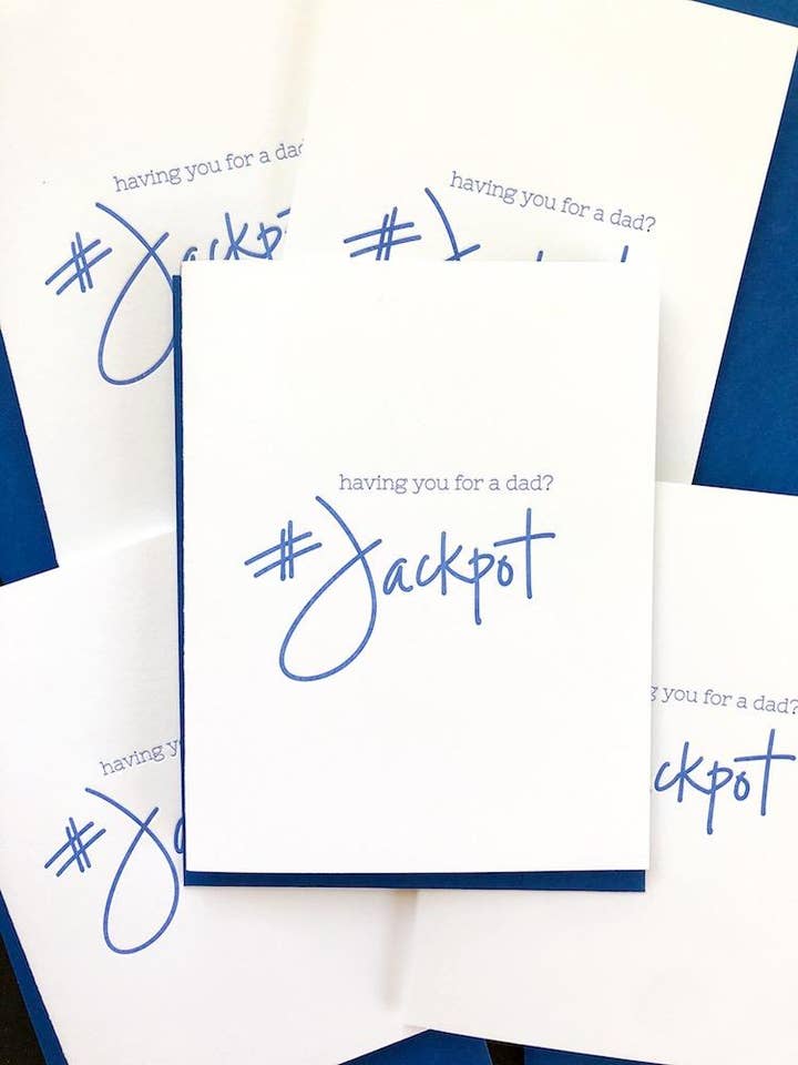 Papà #Jackpot per la vendita all'ingrosso da parte di jill.cate letterpress