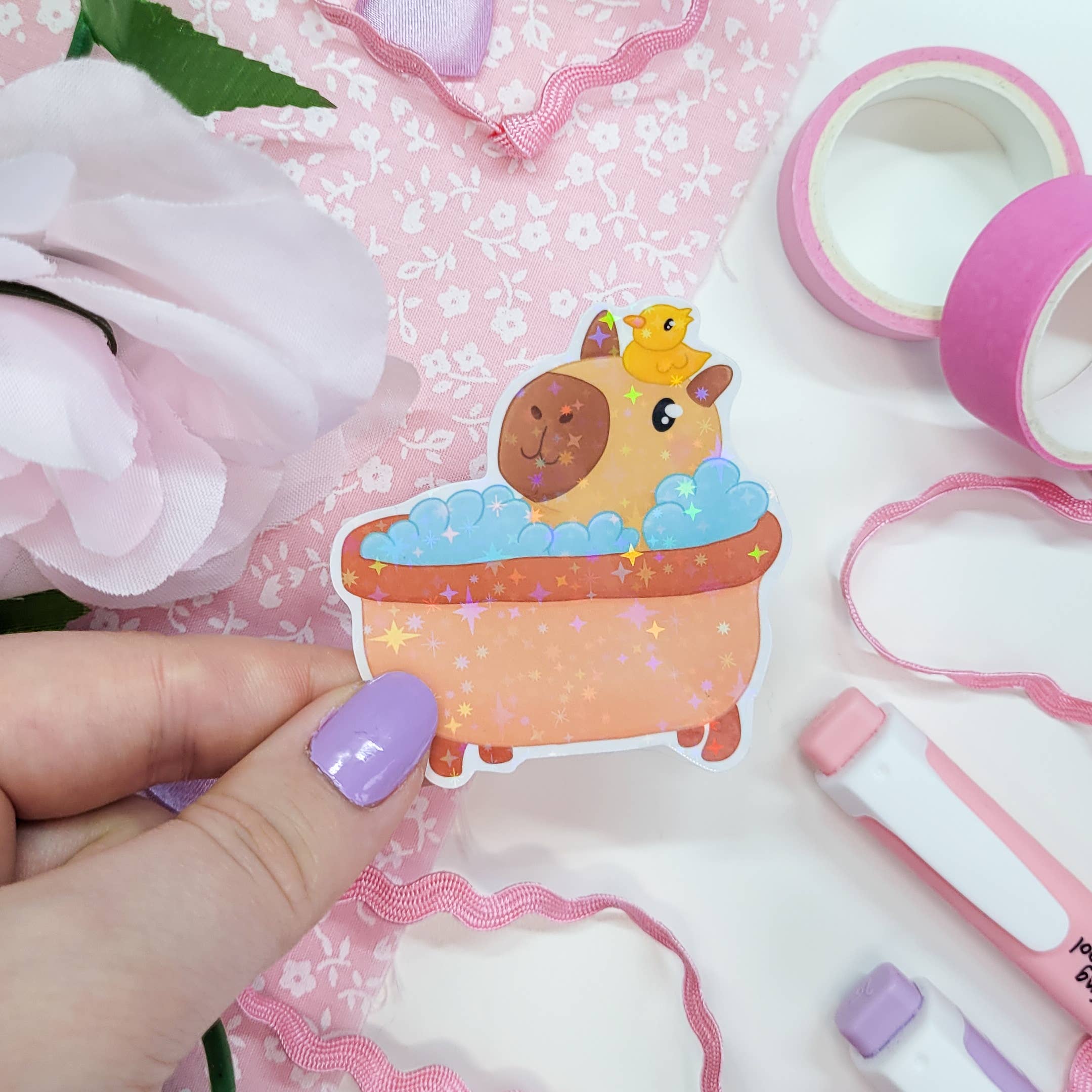 Okupoku – wholesale Sticker – Capybaras in things Sticker pack1