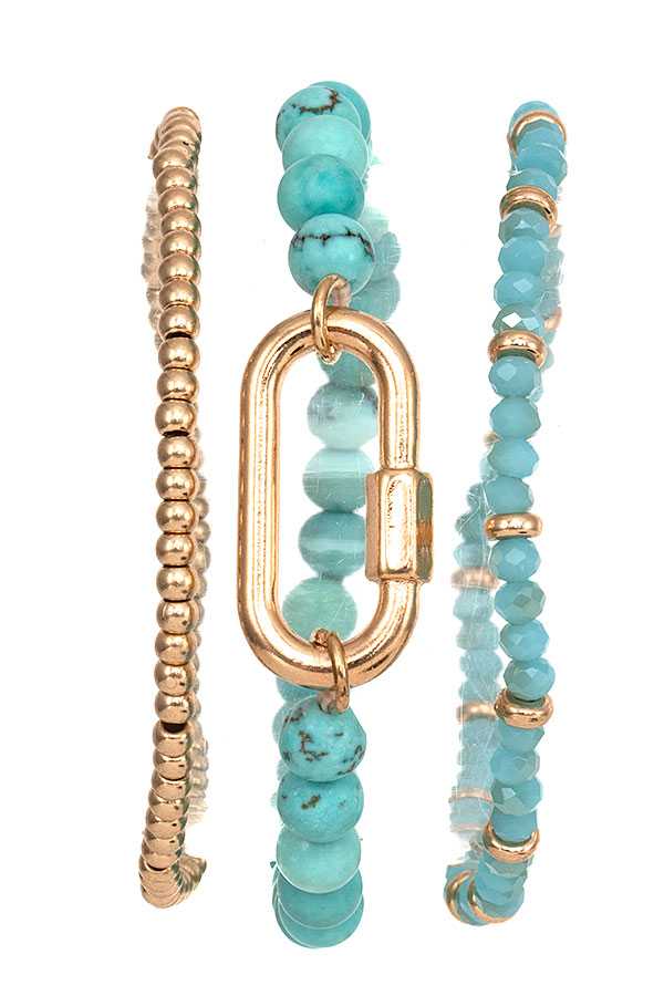 anbfashion - Wholesale Beaded Bracelet - SEMI PRECIOUS BEAD BRACELET 4991