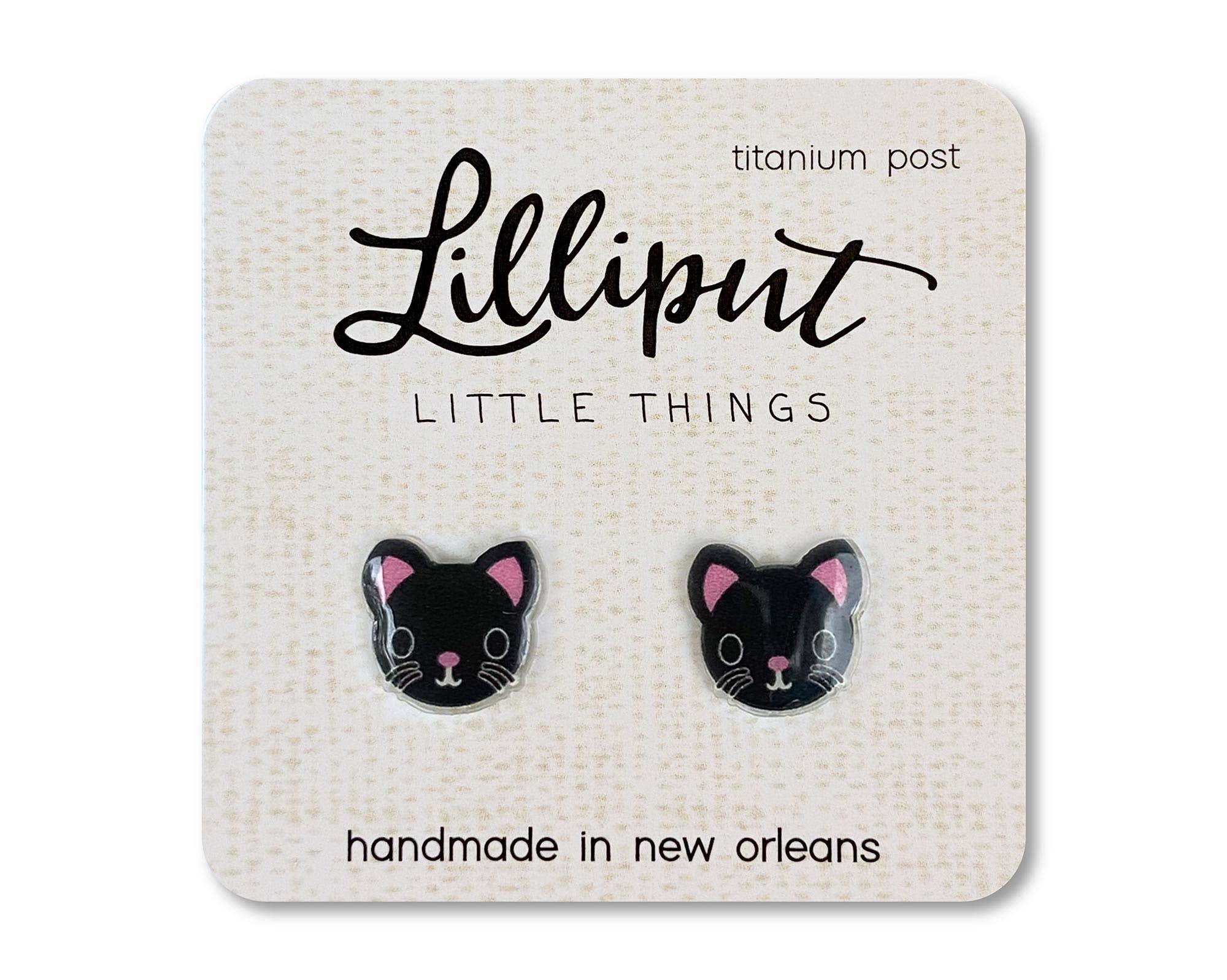 Lilliput Little Things - Wholesale Stud/Post Earrings - Kitty Cat Earrings 0