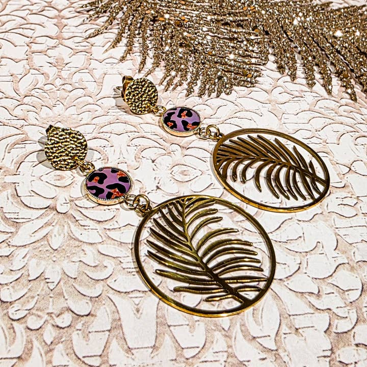 Boho lussen luipaard blad boho jungle chique roestvrij staal voor wholesale door Lydée Déco