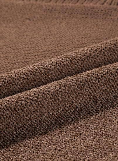 Lily Clothing - Wholesale Knit Sweater - Women's - Loose solid color flat-neck knitted sweater15