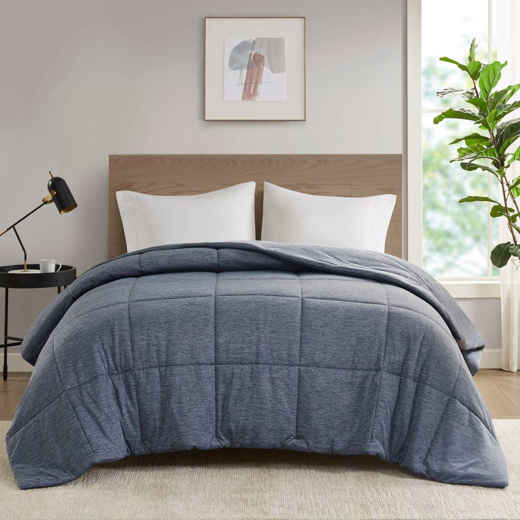 Olliix - Wholesale Down Comforter - Oversized Jersey Knit Down Alternative Comforter, Navy0