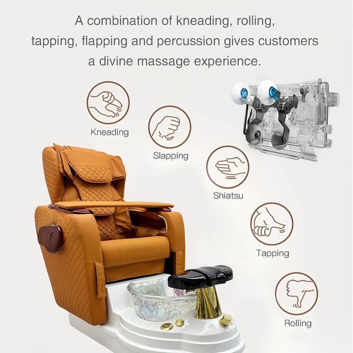 TOP SPA OUTLET - Wholesale Chair - Lux Grand Pedicure Chair With Massage, Acetone Resistant7