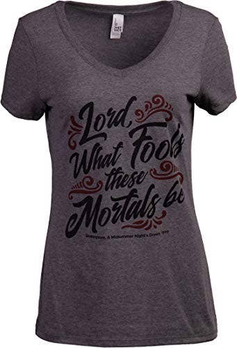 Gelo Grigio Maglietta scollata a V da donna con citazione letteraria divertente in vendita all'ingrosso su Faire4