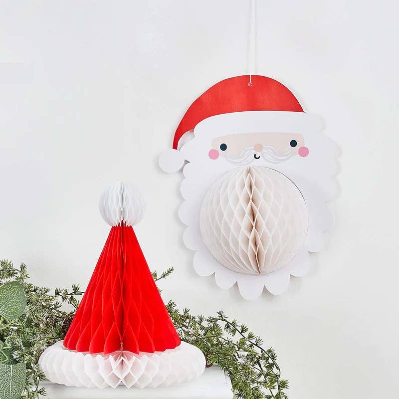 Hootyballoo by Club Green - Wholesale Kerstdecoratie - Santa Honeycomb set, set van 21