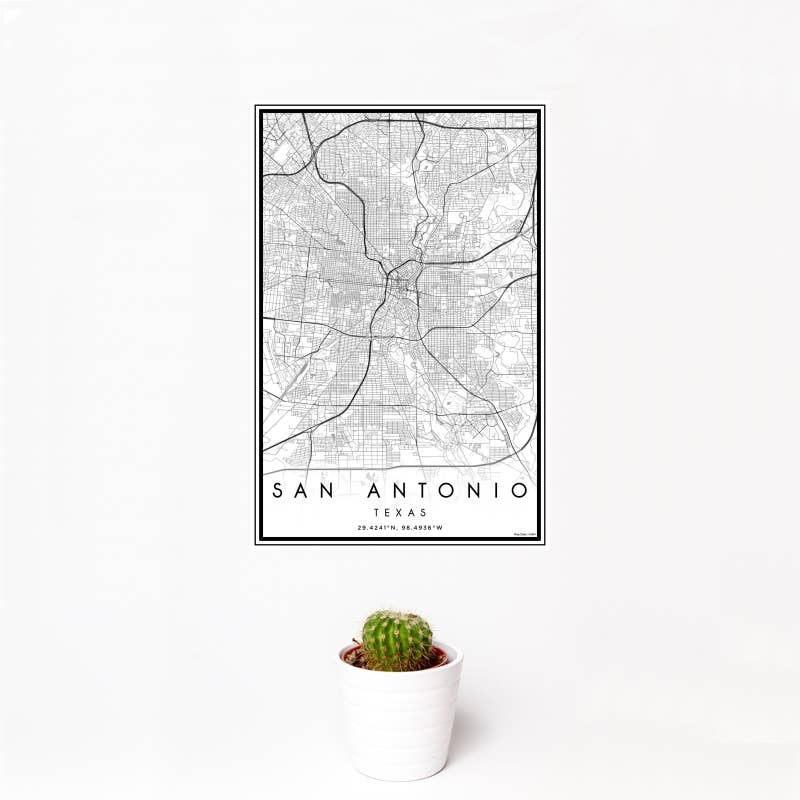 JACE.design - Wholesale Art Print - San Antonio TX Map Print Classic0