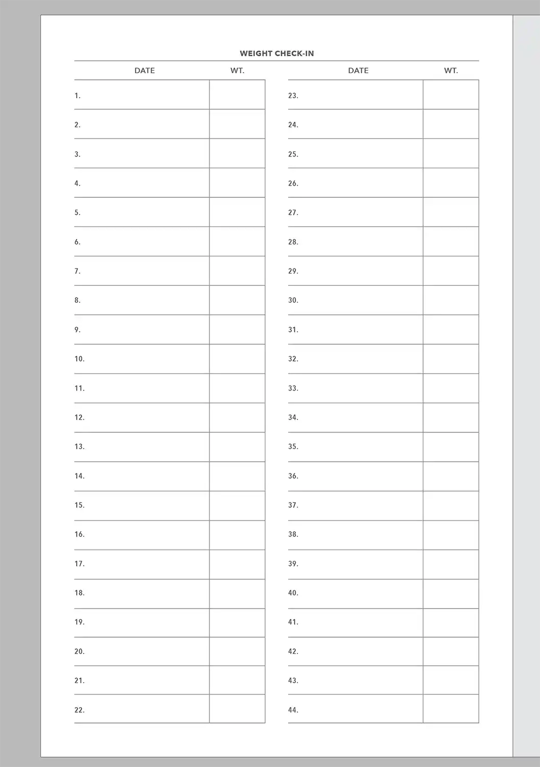 WRKBKS - Venta al por mayor Diario/agenda - Registro de Entrenamiento3