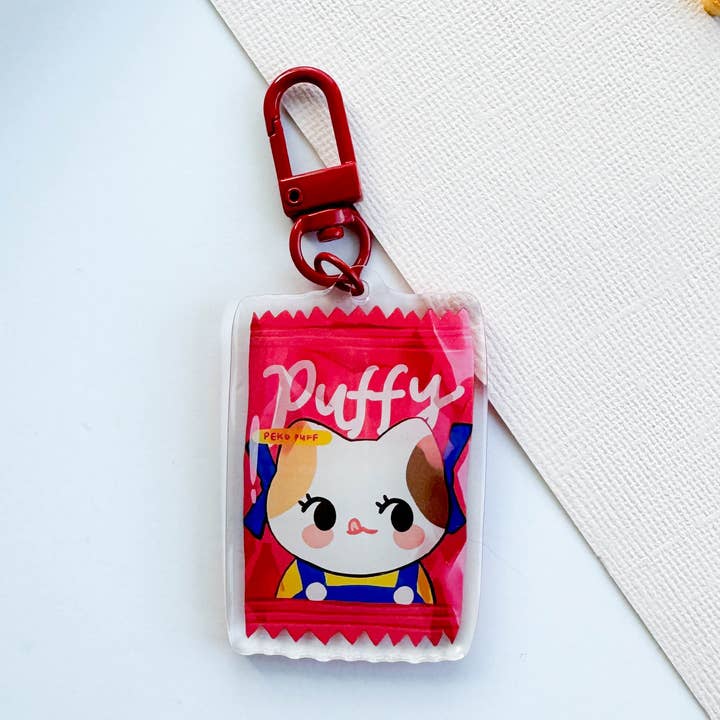 Puffy Double-sided Acrylic Keychain with Epoxy for wholesale by PekoPuff