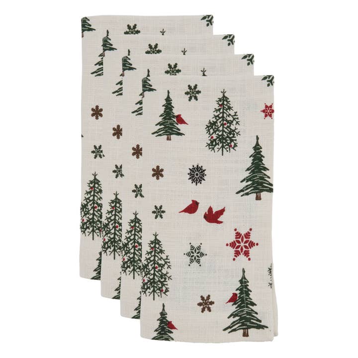 Ivory Christmas Tree Napkin for wholesale on Faire