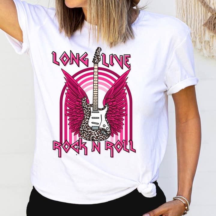 Långlivad Rock N Roll T-shirt för wholesale av Bar B Tees