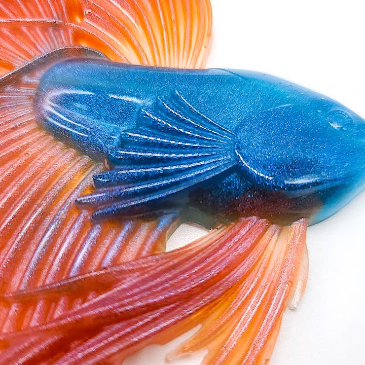 JEMS of the Sea - Wholesale Wall Accent - 6" Resin Betta Fish Wall Art - Holographic Color Shift27