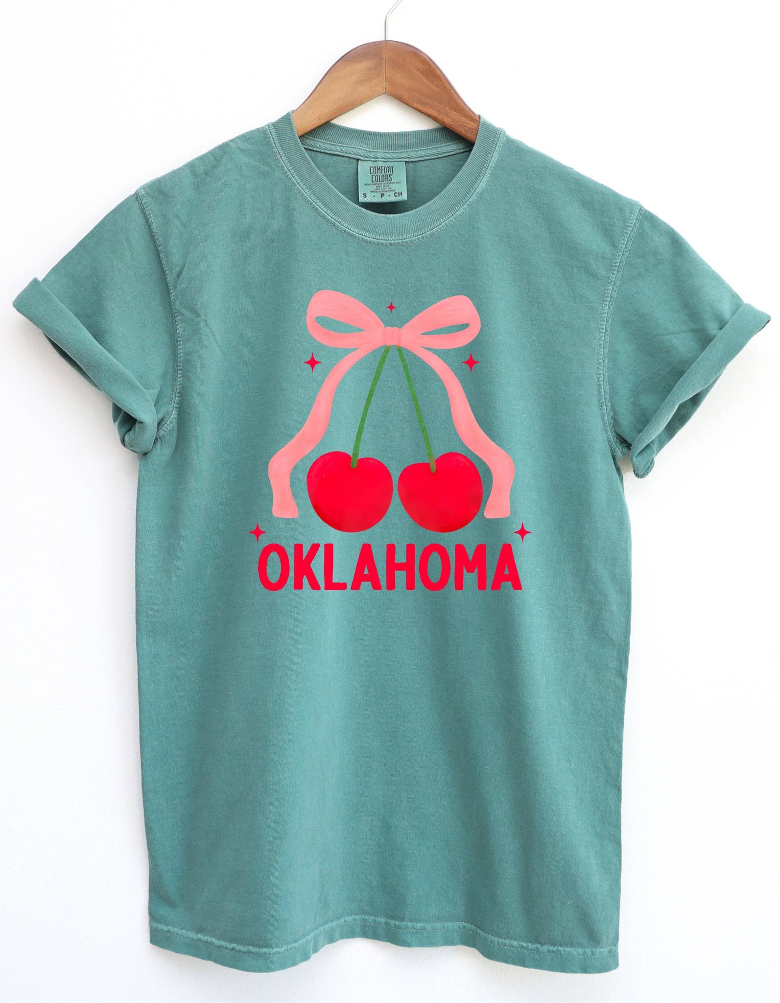 Adelle Linen – Großhandel T-Shirt (Grafikdruck) – Damen – Kirsche Custom State T-Shirt1