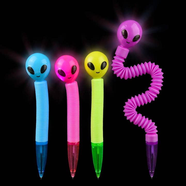 La Luna Bella - Toys – Großhandel Klassisches Spielzeug – Kinder – 8,5" Pop Tube Alien Stift 12er-Pack - LLB Toys