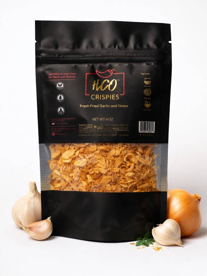 HCO Crispies- Fried Garlic and Onion for wholesale by Hot Crispy Oil